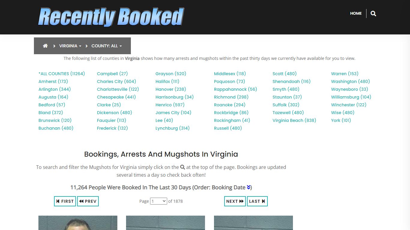 Bookings, Arrests and Mugshots in James City County, Virginia
