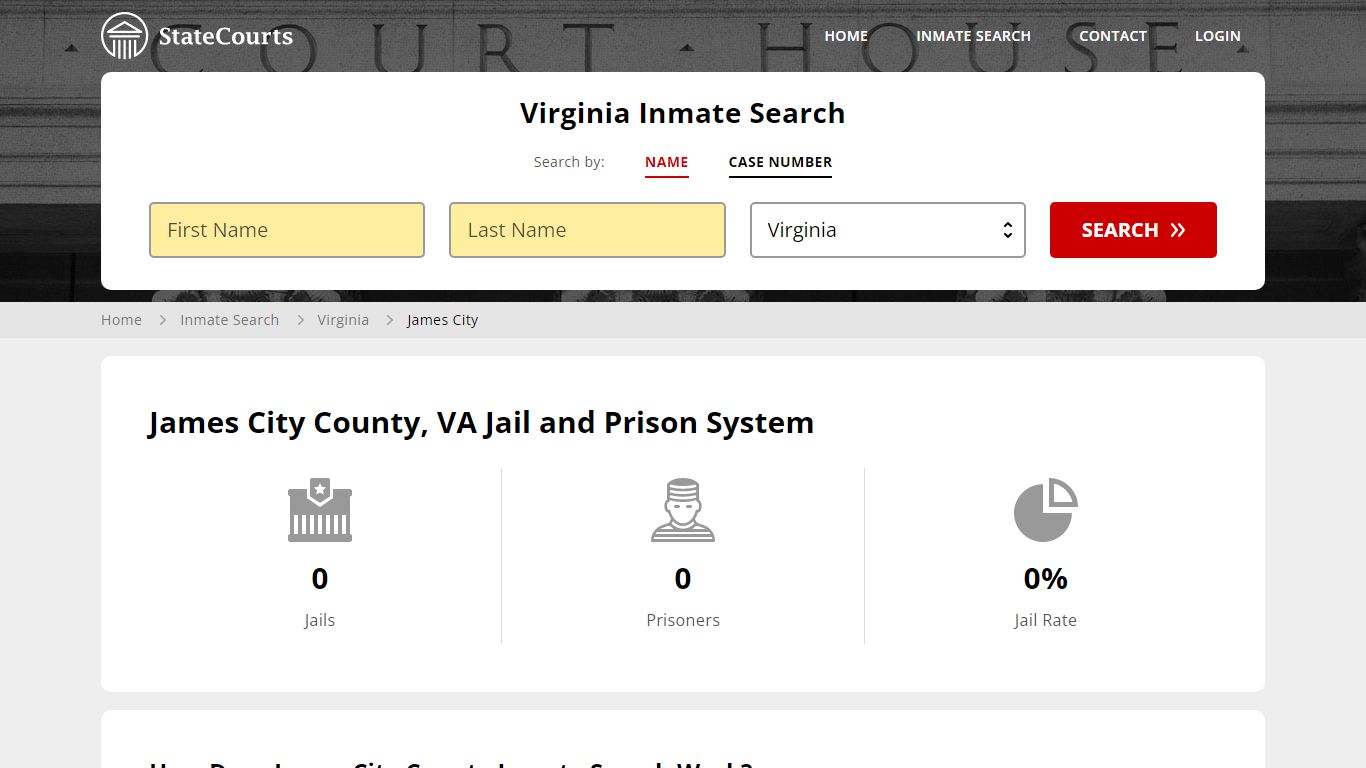 James City County, VA Inmate Search - StateCourts